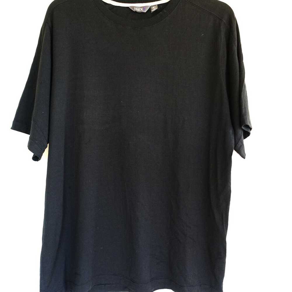 Ibex Men's M 100% Merino T shirt, Black - image 1