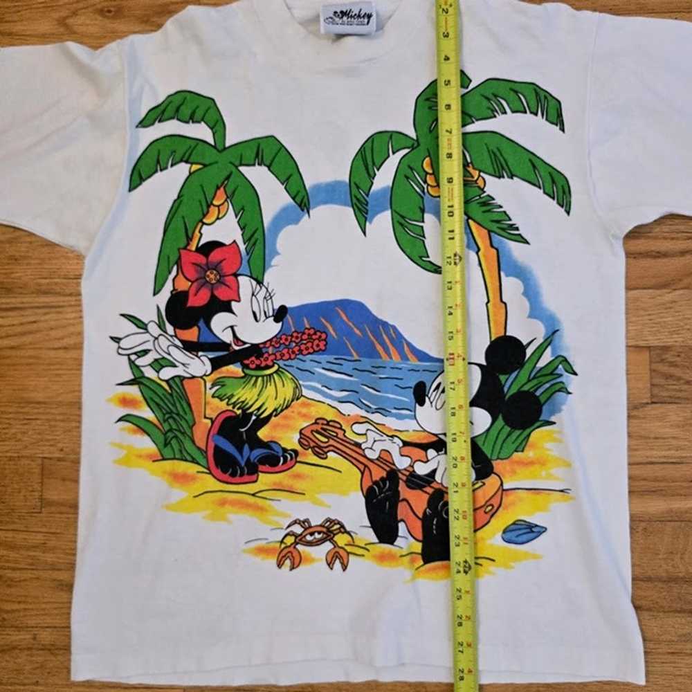 Vintage 80s Disney Mickey AOP Jerry Leigh Shirt S… - image 5