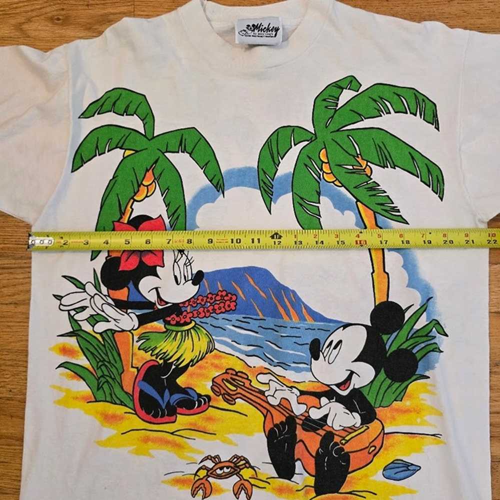 Vintage 80s Disney Mickey AOP Jerry Leigh Shirt S… - image 6