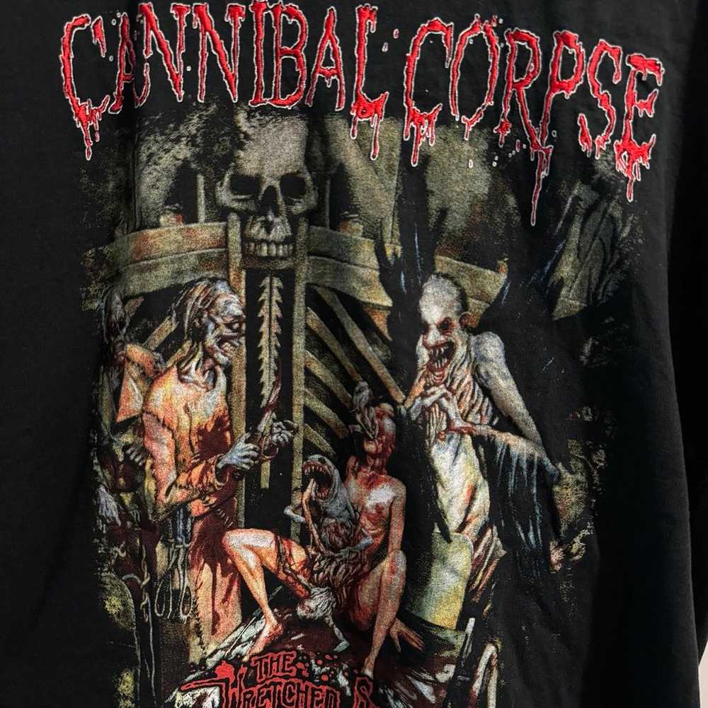 VTG Y2K Cannibal Corpse Band Metal Shirt Rock Men… - image 2