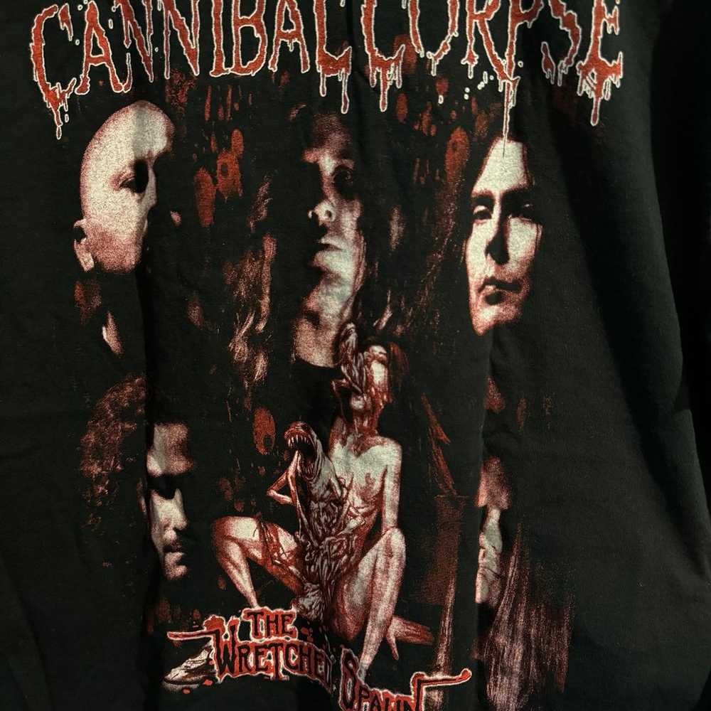 VTG Y2K Cannibal Corpse Band Metal Shirt Rock Men… - image 7