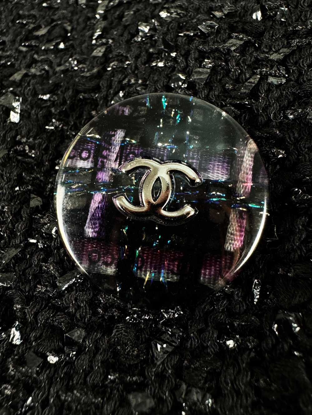 Product Details Chanel Black Metallic Ribbon Twee… - image 3