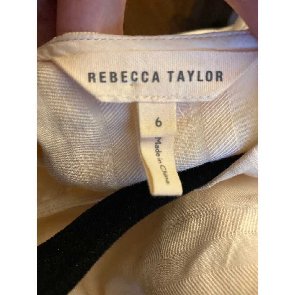Rebecca Taylor Textured Stripe Peplum Top, Creme … - image 11