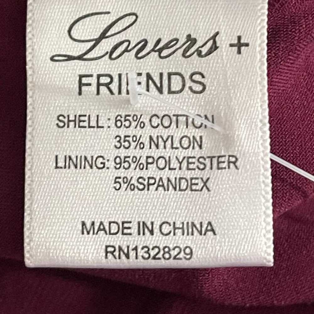 Lovers + Friends Lace Bodysuit Halter Maroon XL N… - image 8