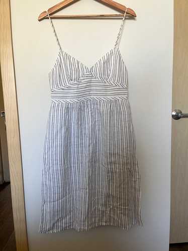 Theory Striped spaghetti strap linen dress (4) |…