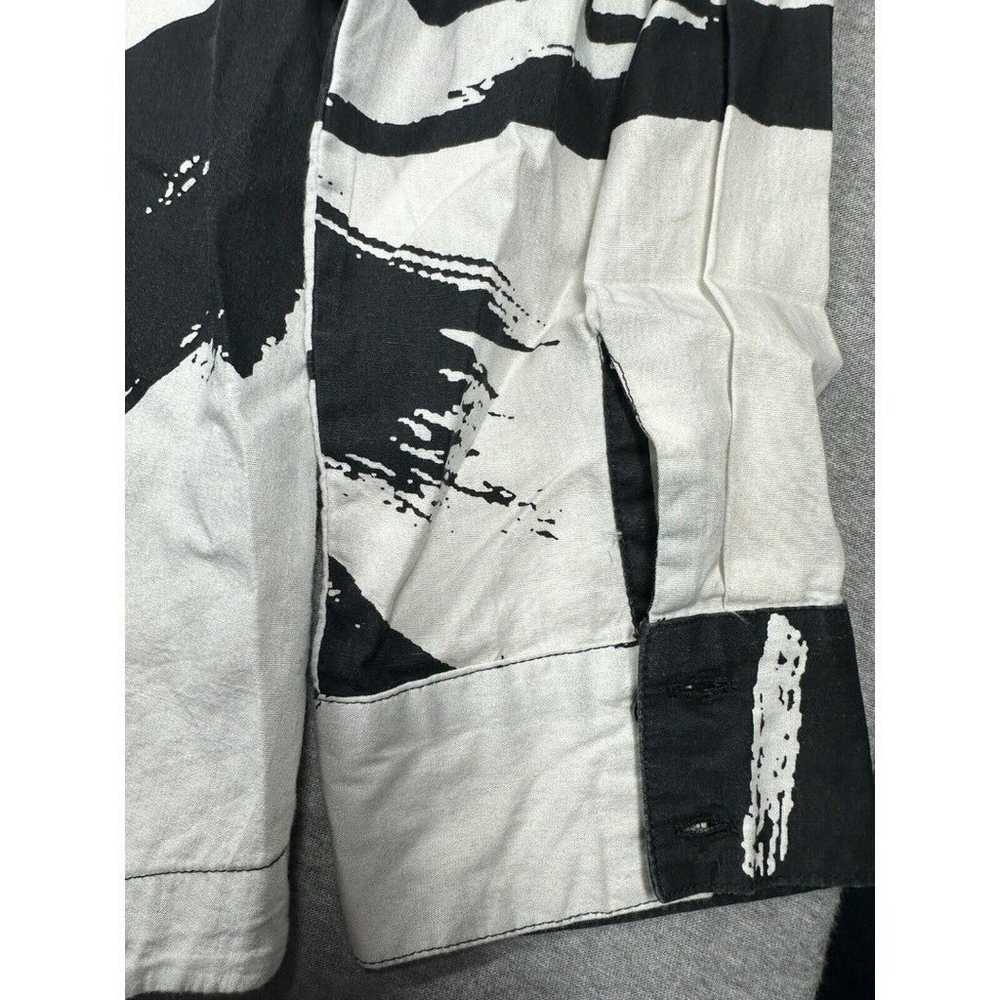 Ming Wang White Black And White Button Down Shirt… - image 10