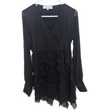 Anne Fontaine Blouse Sheer Blouse Ruffle Top Tunic