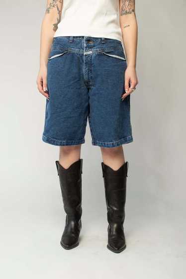 Vintage Girbaud Dark Wash Denim Shorts - blue