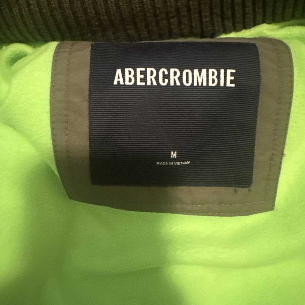 Abercrombie Jacket Womens Medium Green Sherpa Fle… - image 2