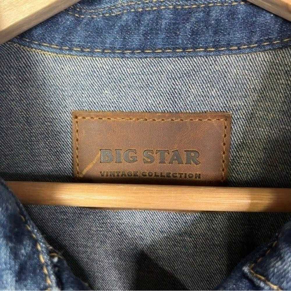 Big Star Medium Wash Button Down Trucker Jacket L - image 4