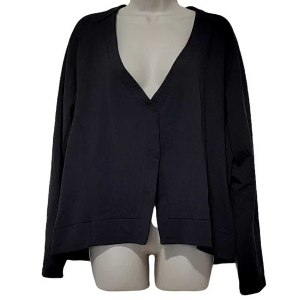 Arc'teryx Black Jacket Wool Lined Snap Front V Ne… - image 1