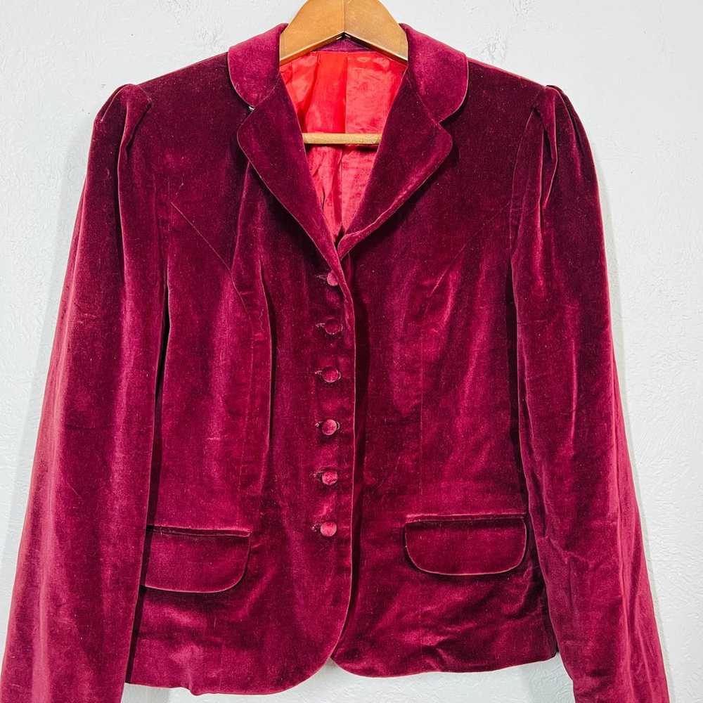 Vintage 70s MJ Concepts in Sportswear Velvet Blaz… - image 4