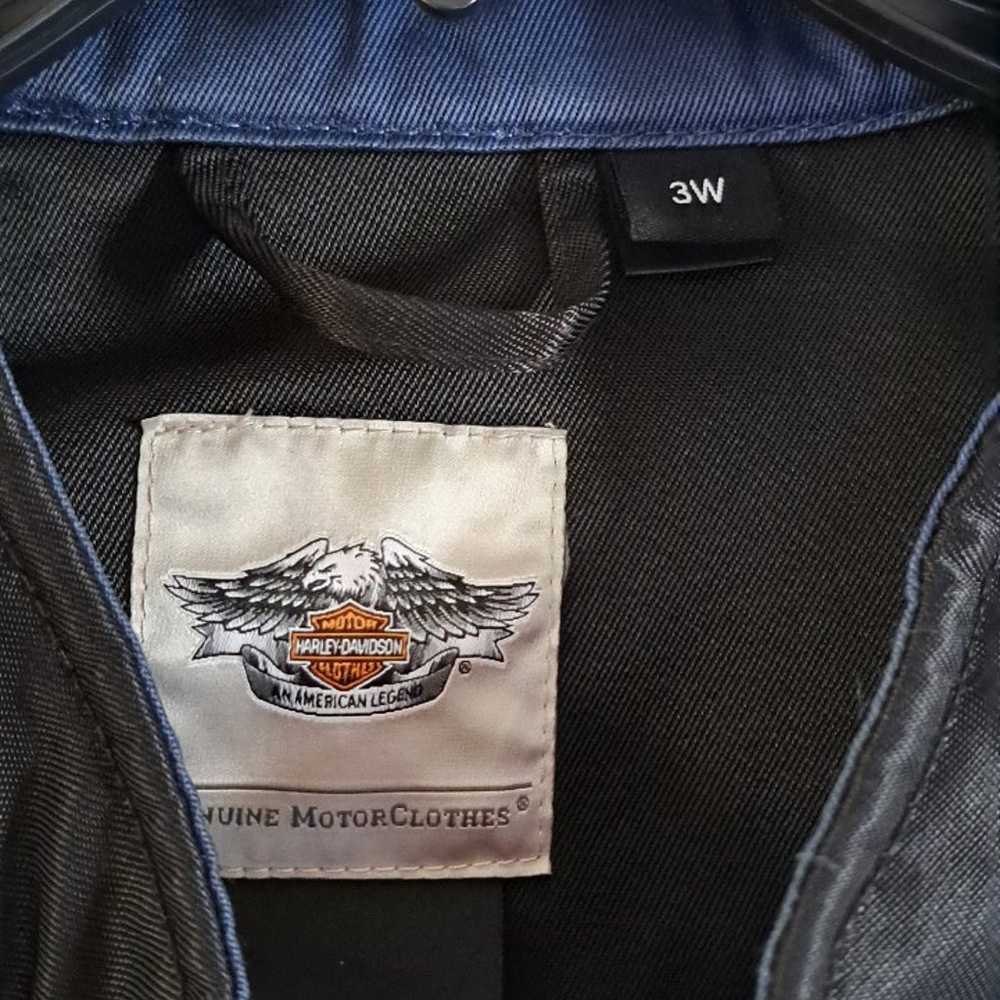 Harley Davidson 3W black & blue jacket - image 2