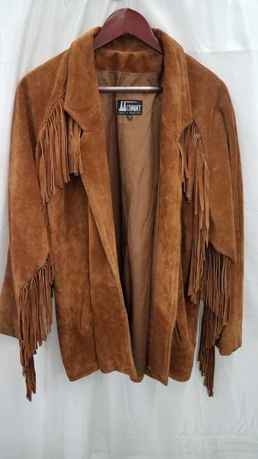 Vintage Comint Brown Suede Fringe Jacket Blazer S