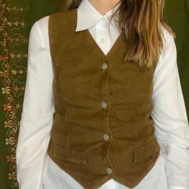 Vintage gilet / waistcoat - brown -