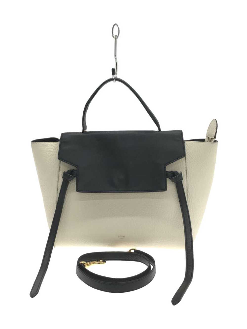 Celine Belt Bag Mini 2Way Leather Wht Blk176103 _… - image 1