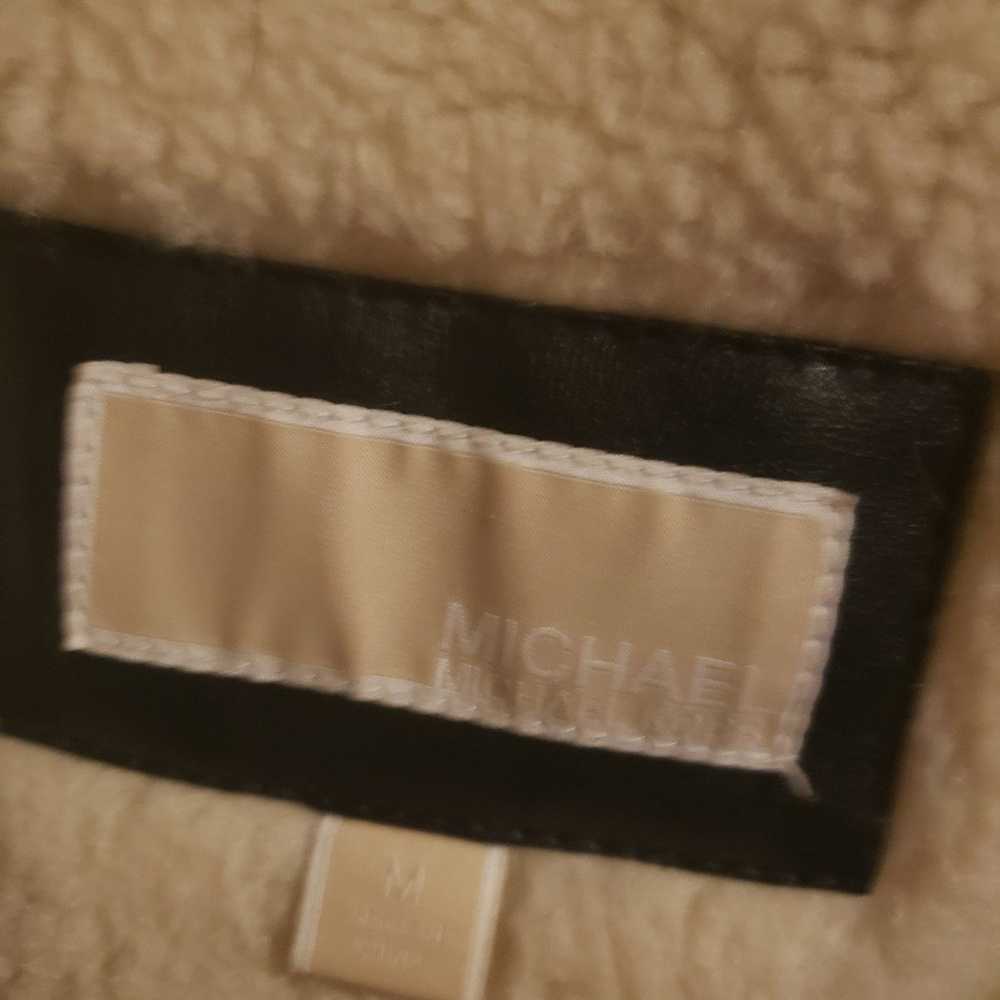 MICHAEL KORS Olive Green Faux Shearling Jacket - image 6