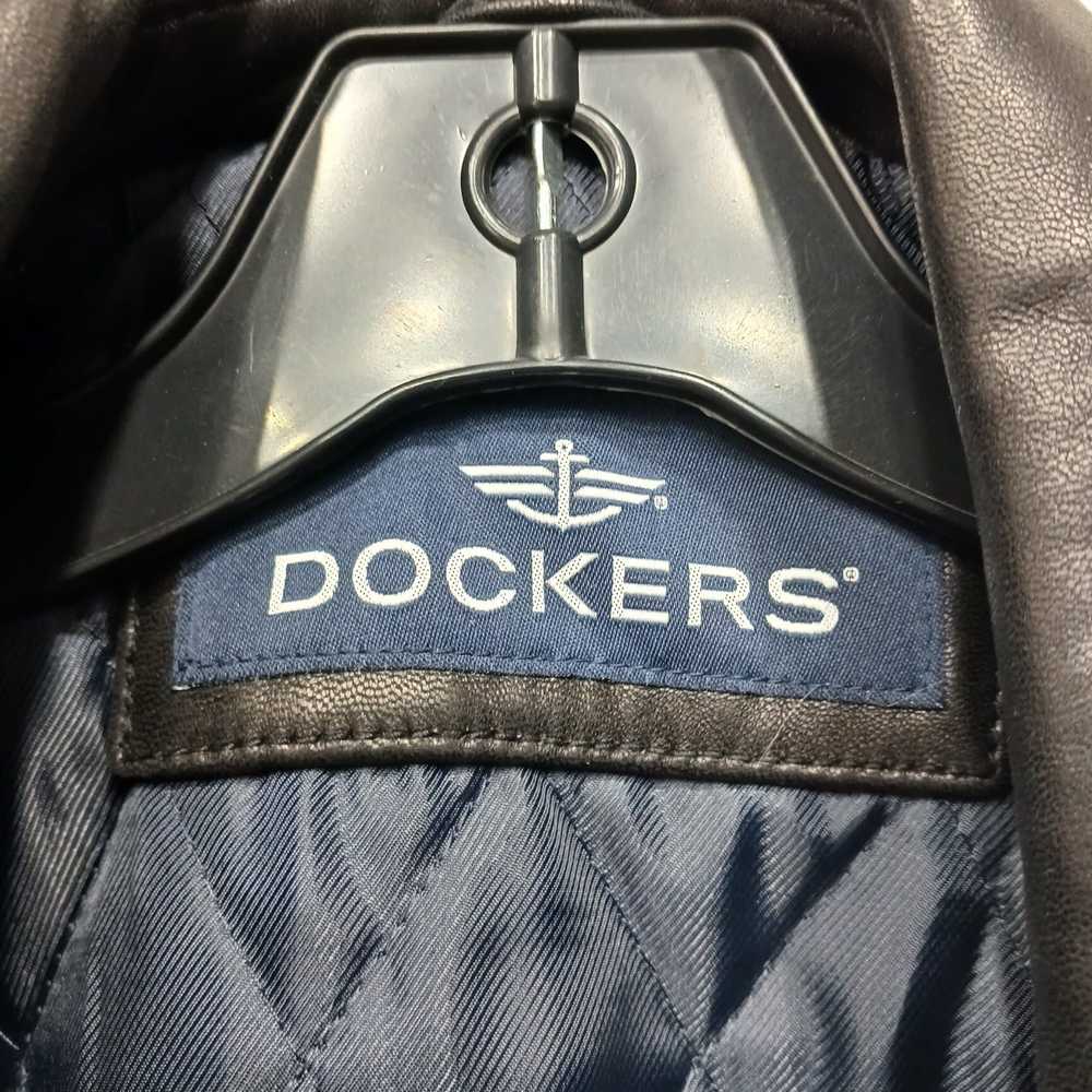 Dockers Men's Soft Long Black Leather Full Zip Ja… - image 3