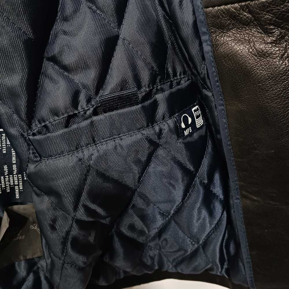 Dockers Men's Soft Long Black Leather Full Zip Ja… - image 6