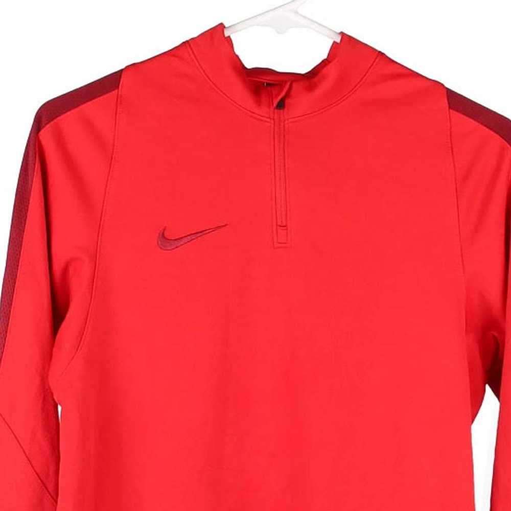 Age 13-15 Nike 1/4 Zip - XL Red Polyester - image 3