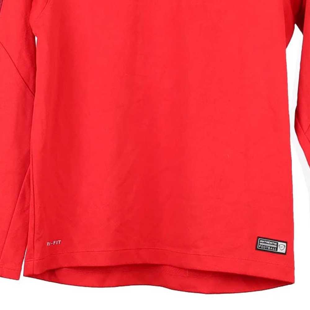 Age 13-15 Nike 1/4 Zip - XL Red Polyester - image 4