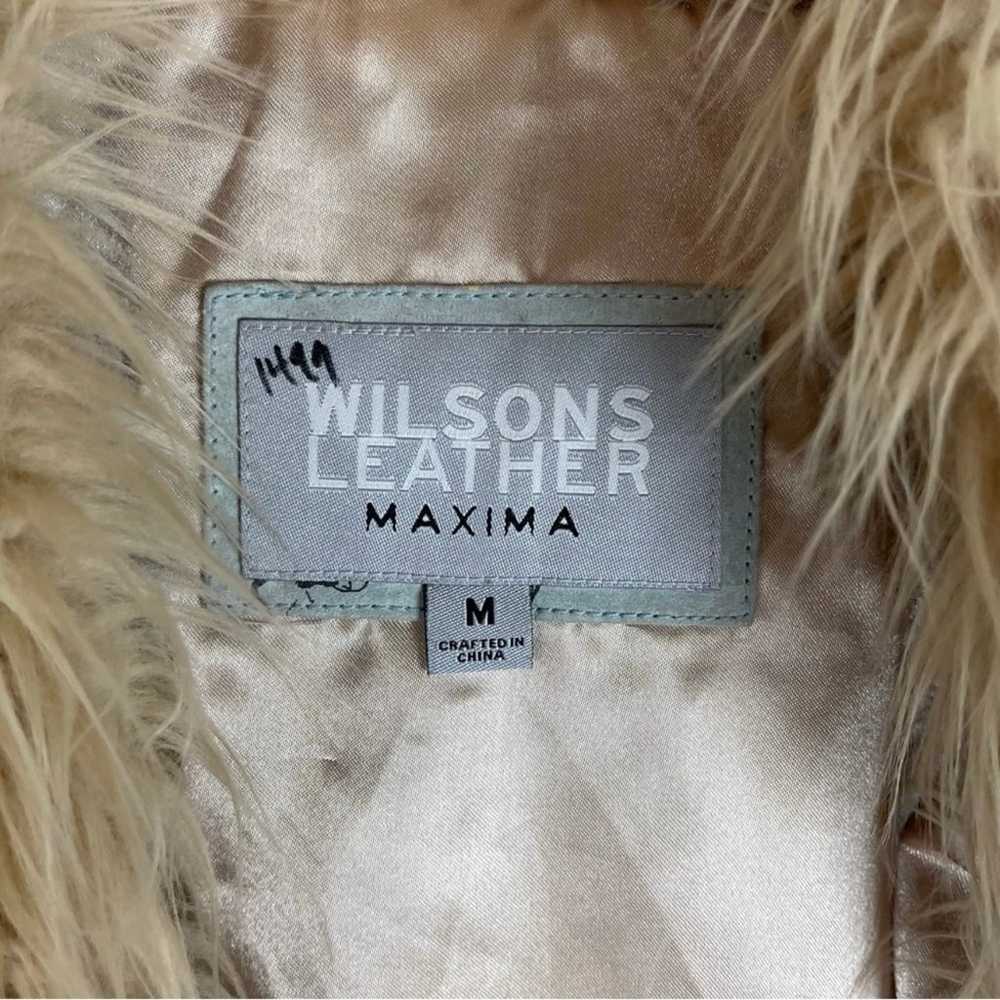 Wilsons Leather Maxima Vintage Coat Faux Fur Trim… - image 2