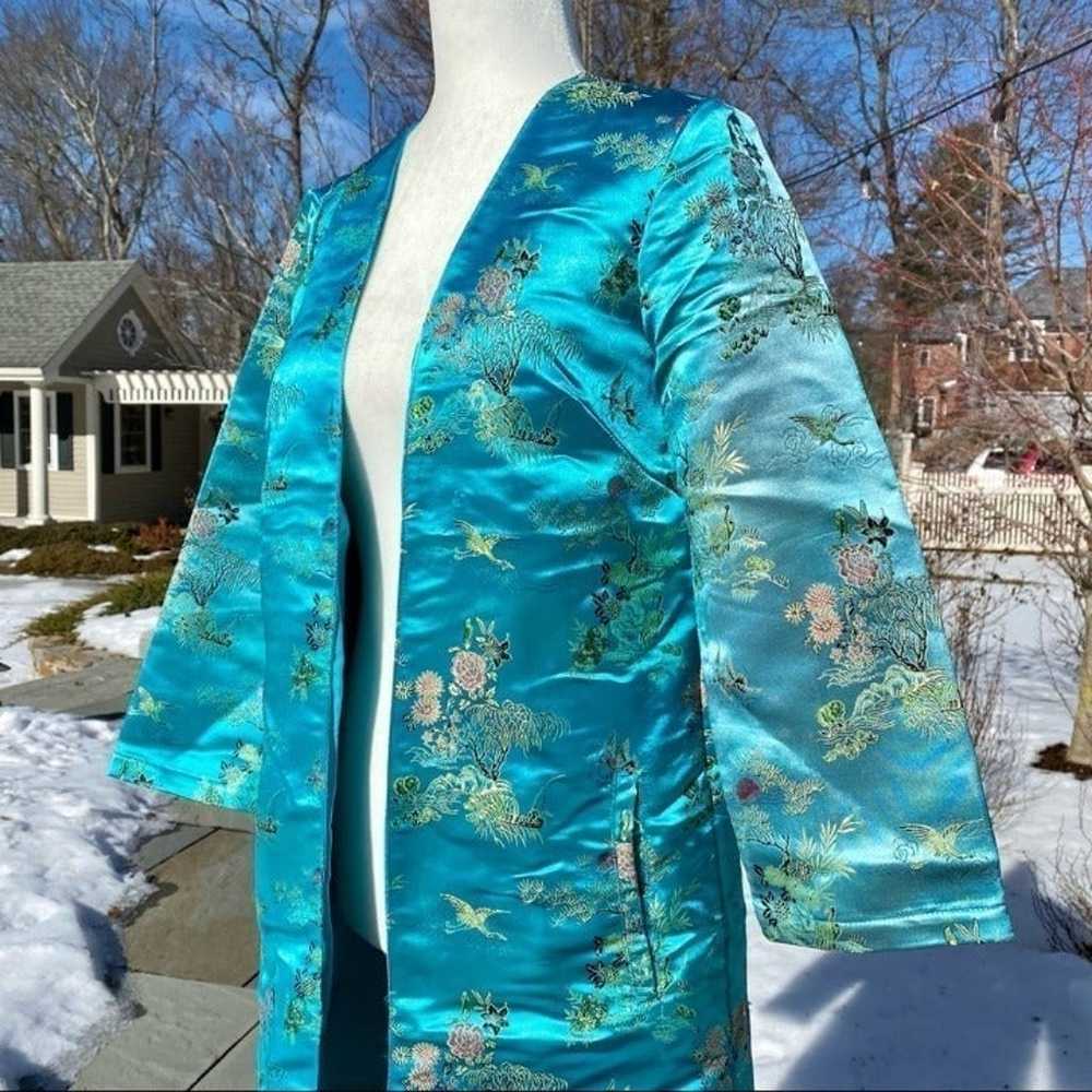 Free People Multicolor Oriental Kimono Duster Emb… - image 6