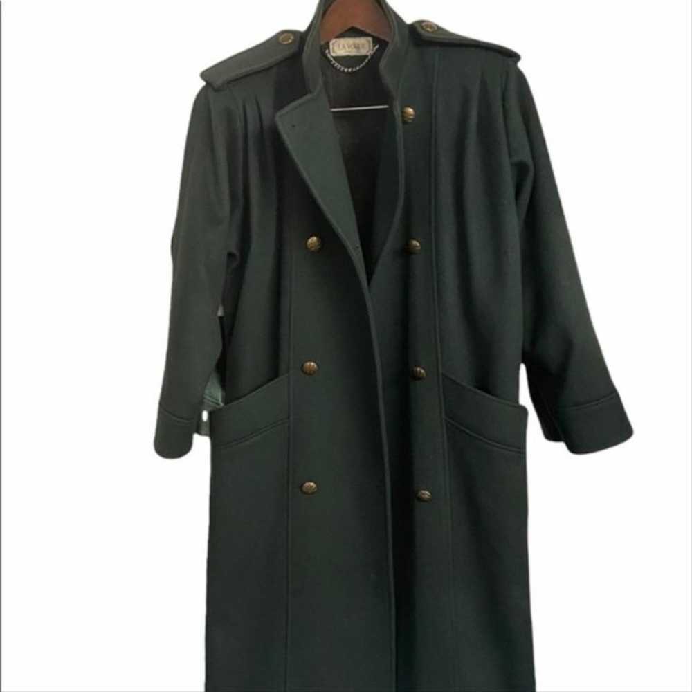 Vintage Green Military La Vogue Coat Size 14 (L) - image 3