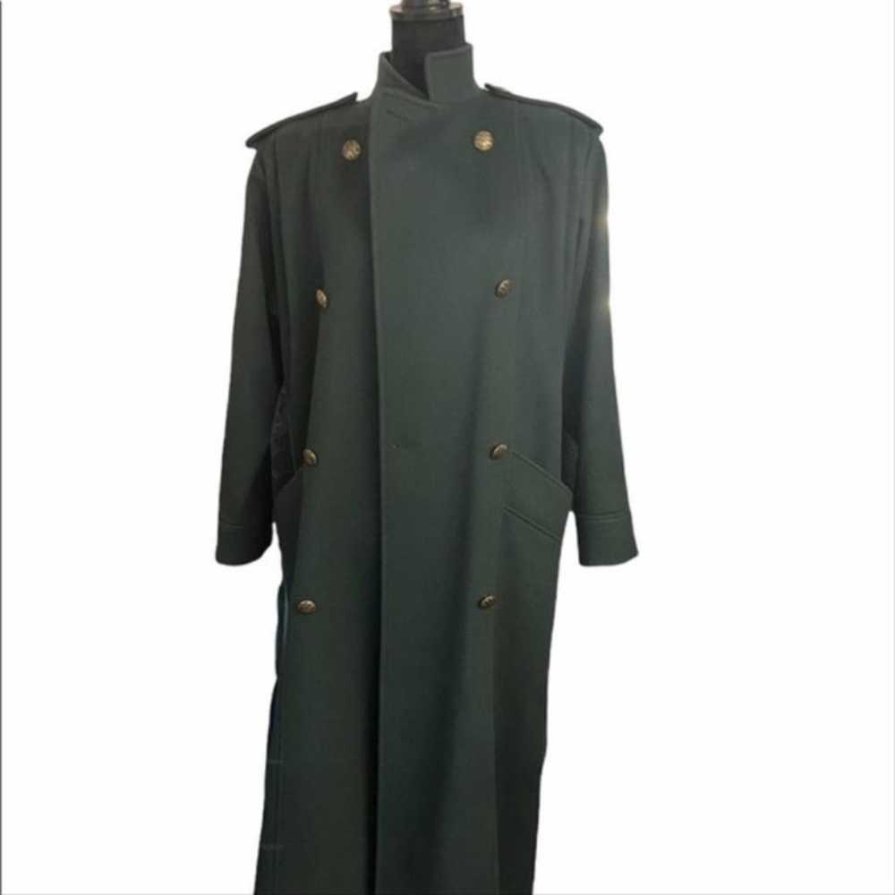 Vintage Green Military La Vogue Coat Size 14 (L) - image 4