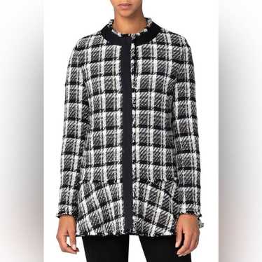 Akris Punto Lurex Tweed Black Cream Jacket Retails