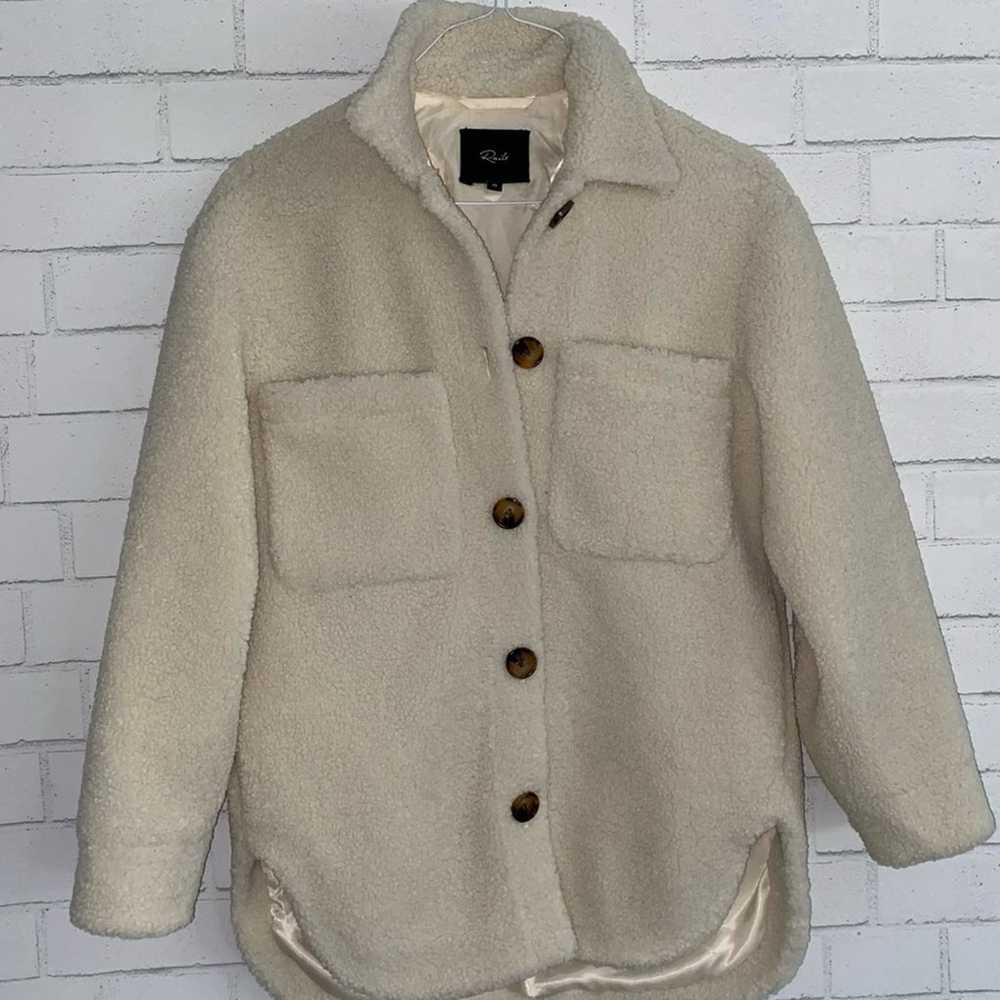 Rails $348 Connie Ivory Sherpa Jacket Shirt Shack… - image 2