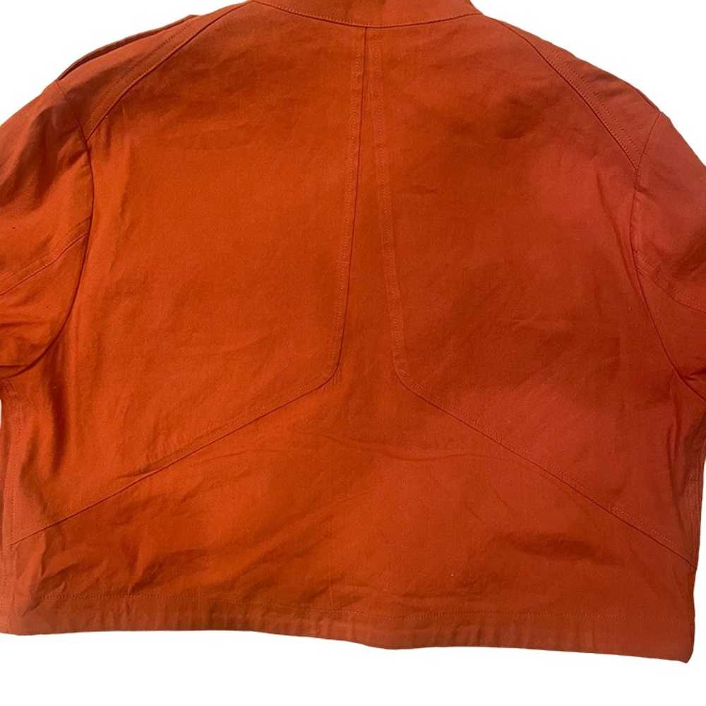 Rag & Bone Cropped Linen Field Jacket Rust - image 5