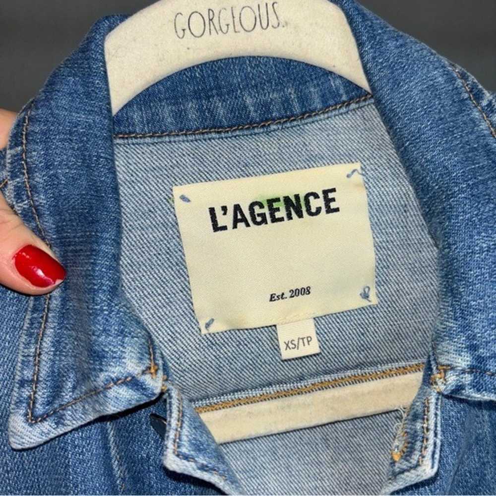 L'AGENCE Janelle Cropped Denim Jacket XS - image 5