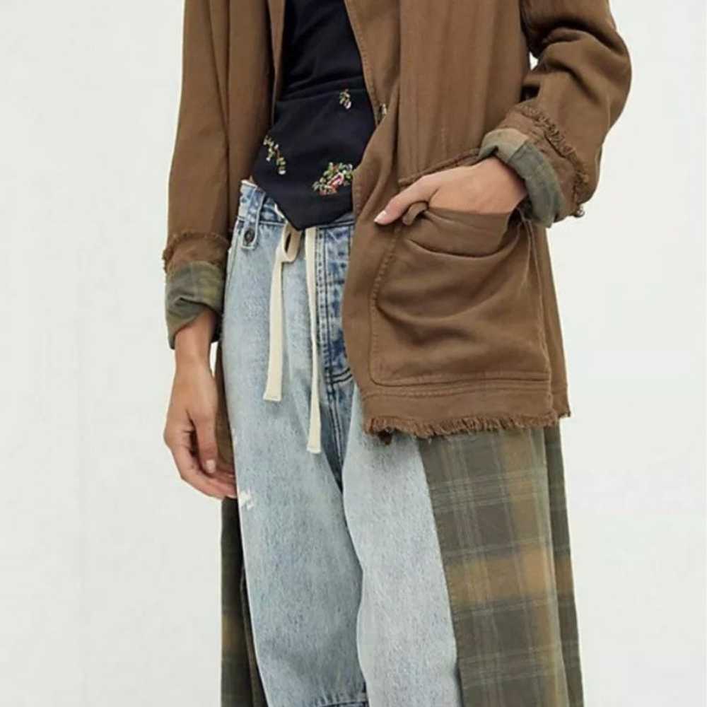 Free People Jax Tailored Blazer Maxi Coat Plaid F… - image 3