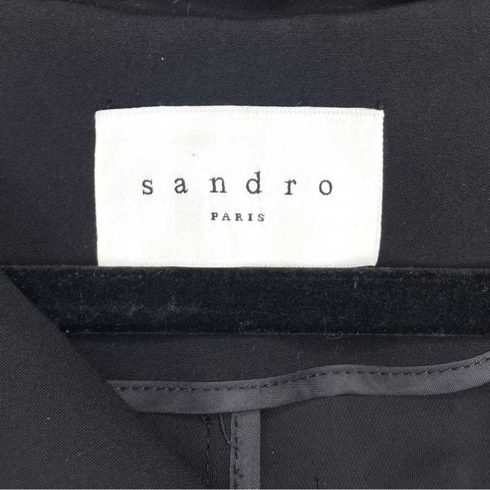 Sandro Paris Black Viscose Belted Trench Coat - E… - image 8