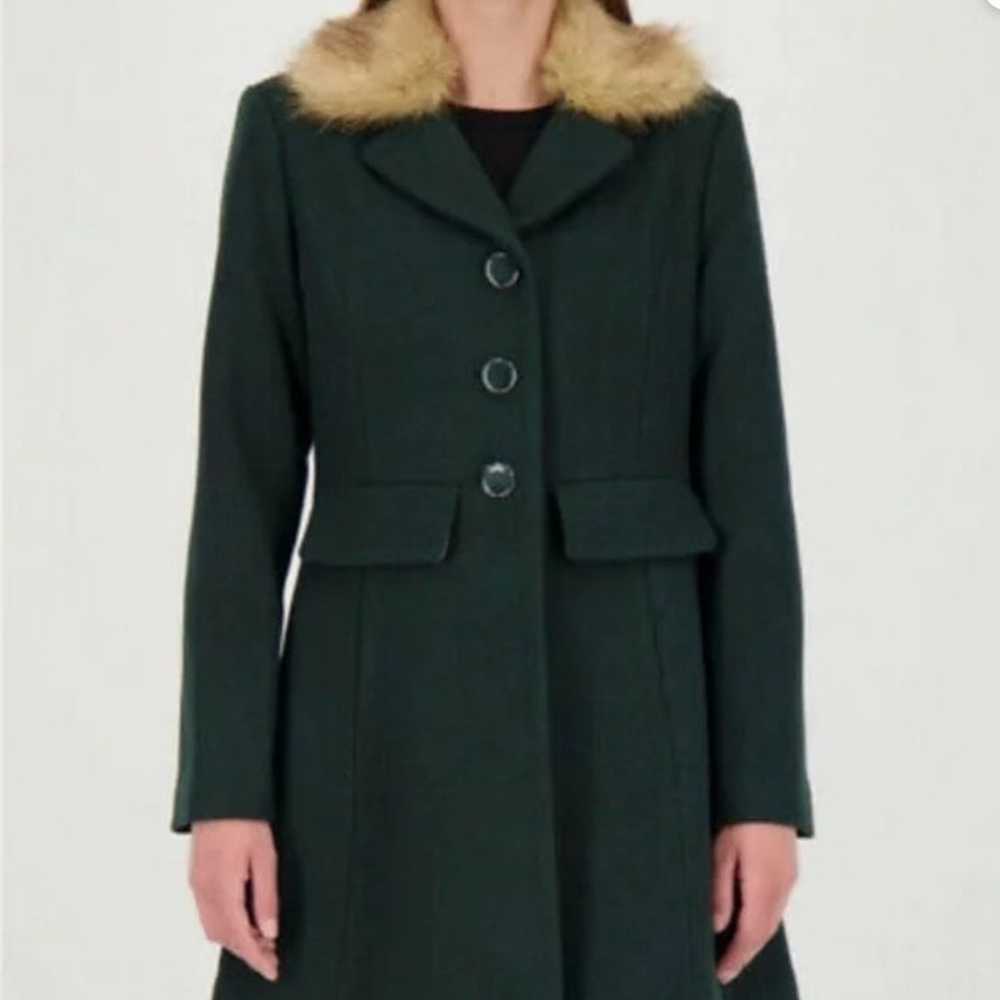 Kate Spade Hunter Green Wool Coat - image 1