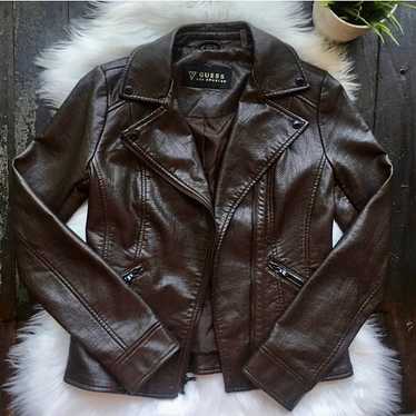 Guess Vegan Leather Moto Jacket