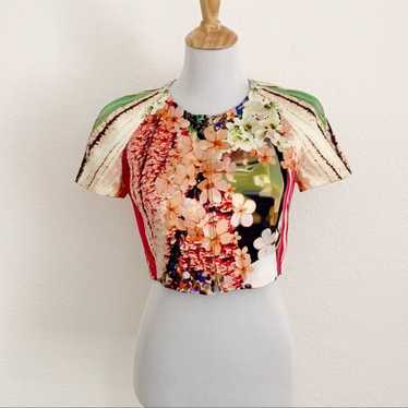 Mary Katrantzou Cropped Floral Silk Jacket