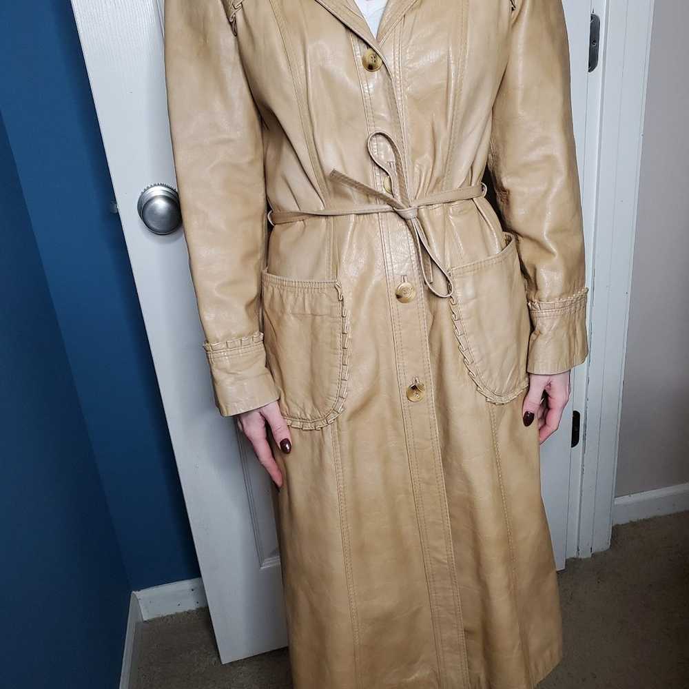 Very rare vintage hooded leather coat - image 10