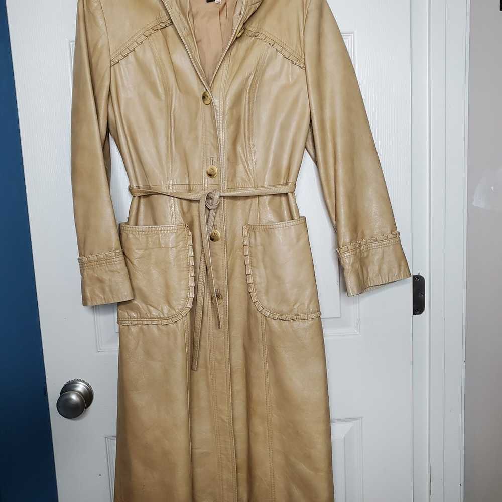 Very rare vintage hooded leather coat - image 1