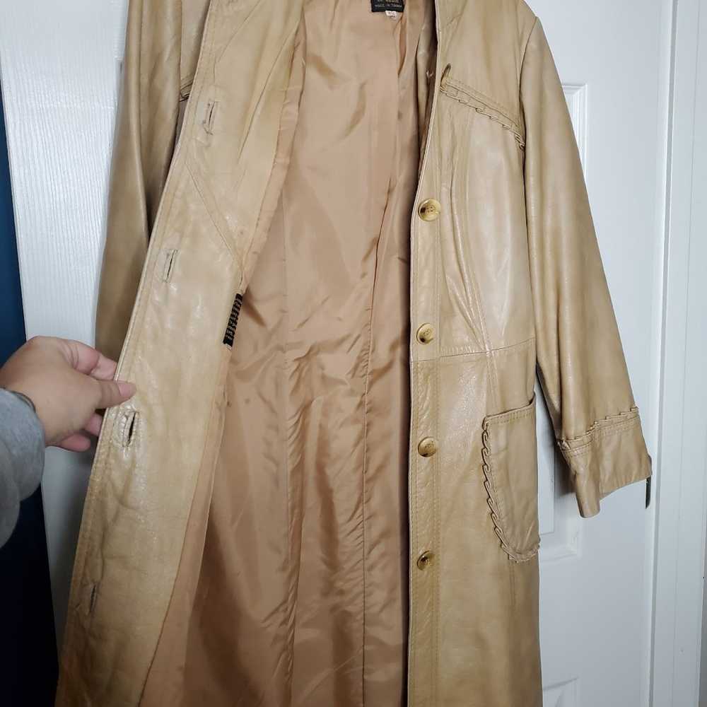 Very rare vintage hooded leather coat - image 6