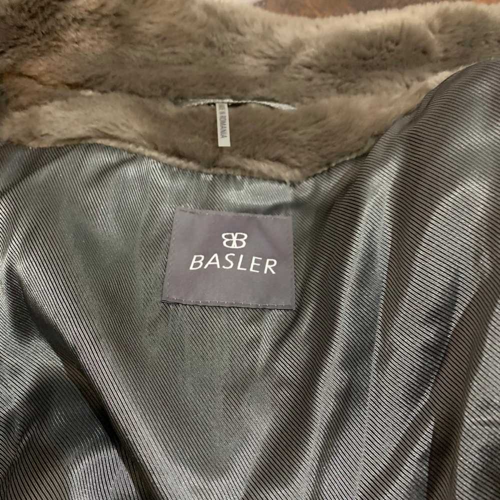 Basler Taupe Faux fur coat grey greige 38 size 8 … - image 7