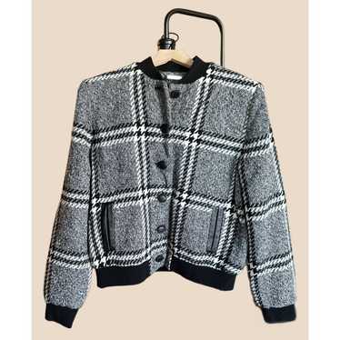 Rachel Zoe Cate Button Front Wool Plaid Jacket - H