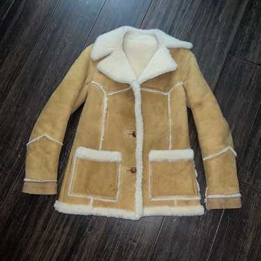 Vtg 70’s LL Bean Leather Suede Shearling Ranch Ja… - image 1