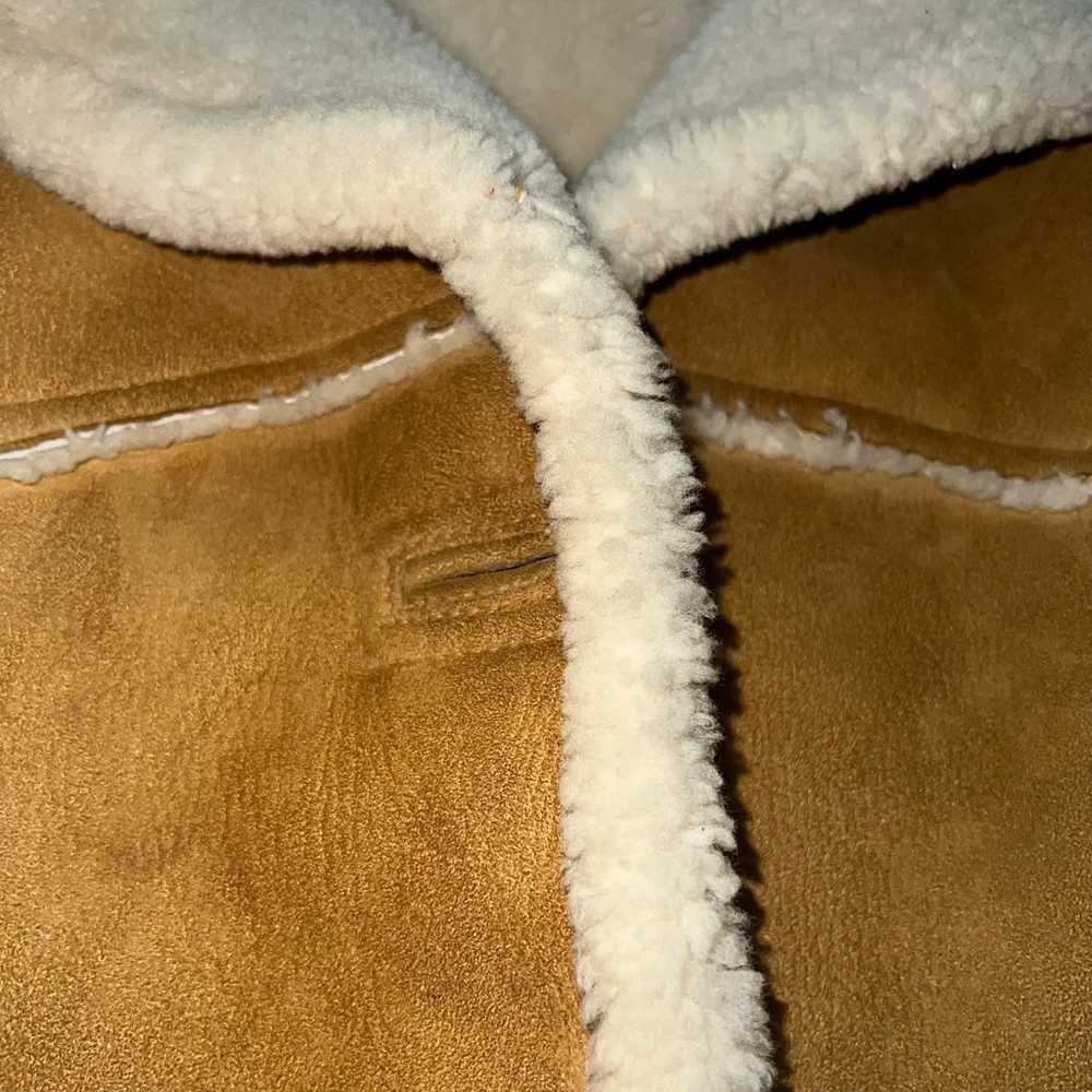 Vtg 70’s LL Bean Leather Suede Shearling Ranch Ja… - image 3