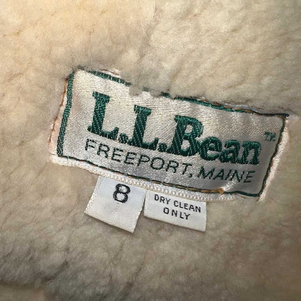 Vtg 70’s LL Bean Leather Suede Shearling Ranch Ja… - image 8
