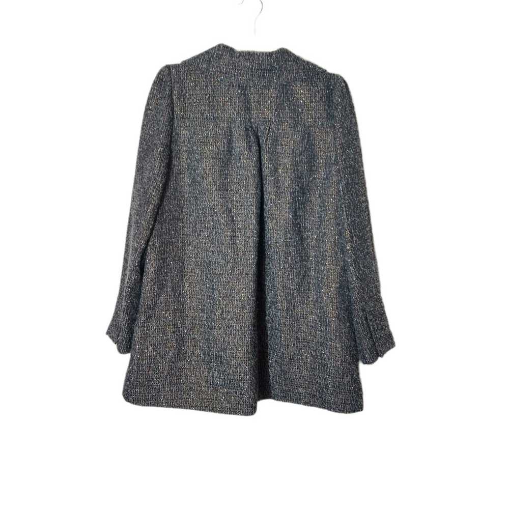Alice + Olivia wool blend metallic tweed pea coat… - image 5