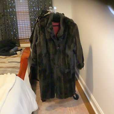 Vintage Brown Gallery Faux Fur Coat