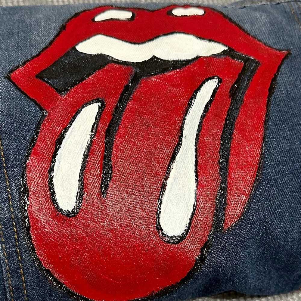 Denim Jacket w/ Rolling Stones Logo & 2 Rolling S… - image 10