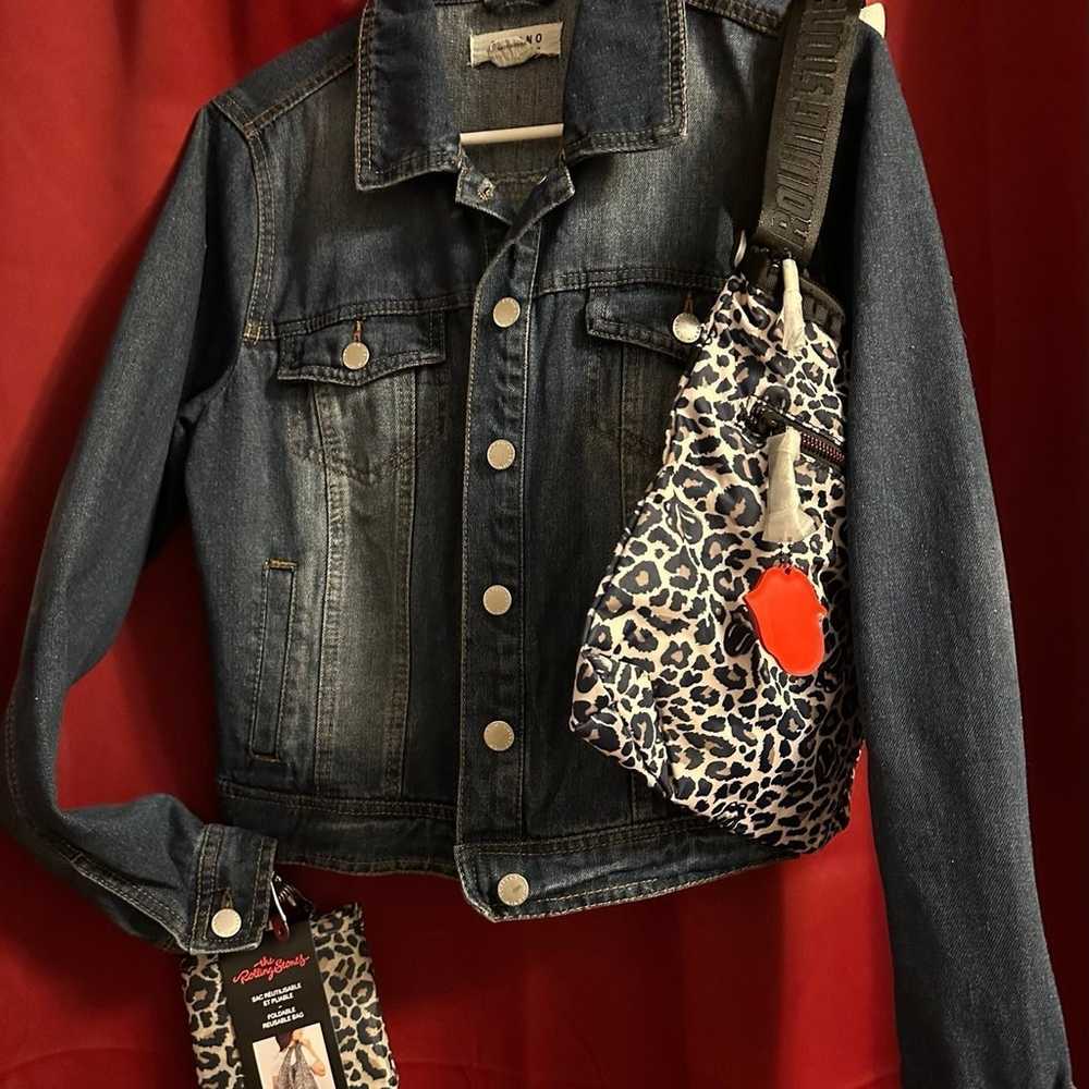 Denim Jacket w/ Rolling Stones Logo & 2 Rolling S… - image 1